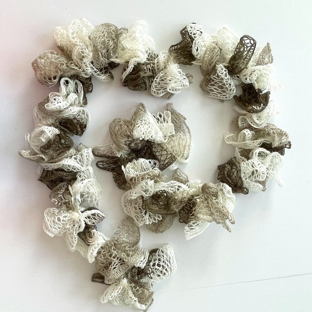 Crochet Ruffle Boa Scarf